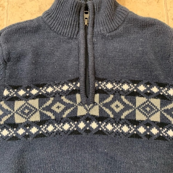 Boys Urban Pipeline Sz Small 1/4 Zip Blue Sweater - Picture 4 of 5